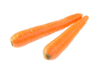 Fresh carrot isolated on white