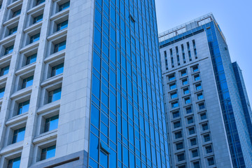 Obraz premium Modern urban architecture, Baotou, Inner Mongolia, China