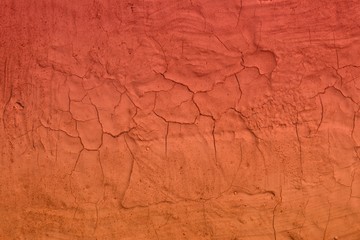 red old grungy cracked plaster texture - cute abstract photo background