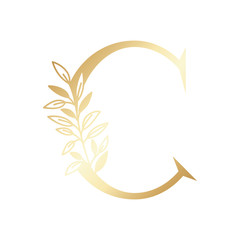 letter of the alphabet of golden color