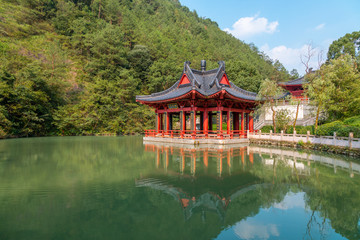 Naklejka premium Xiandu Scenic Area in Jinyun County, china