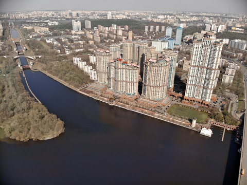 view of the city of moscow River