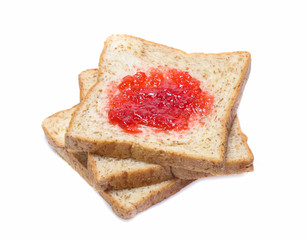 sliced bread isolated on white background