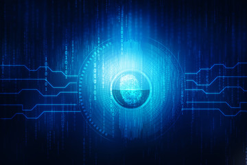Fingerprint Scanning Technology Concept 2d Illustration