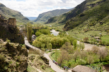 Khertvisi Georgian medieval fortress and village in Kura river valley