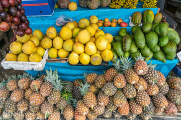 Assortment of tropical fruit for sale at Tagaytay market