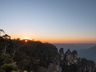 Three sisters at sunrise