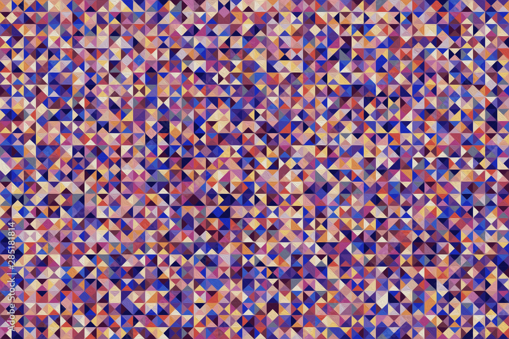 Poster abstract geometric pattern. multicolor figures. texture for print and banner. oil paint on canvas st