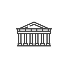 Athens famous landmark line icon. linear style sign for mobile concept and web design. Greece City buildings outline vector icon. Europe Travel symbol, logo illustration. Vector graphics