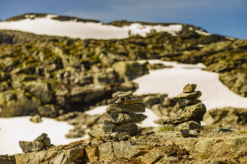 Mountains landscape. Route Aurlandsfjellet Norway