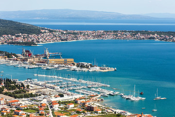 Trogir, Croatia. Sailboat port in Trogir