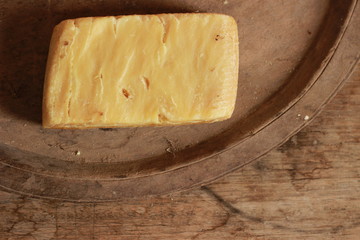 traditional lard soap used in laundry clothes washing on an old timber plate in an old manor home, Victoria, Australia