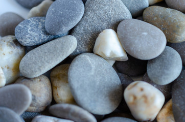 Nature sea beach stone pebbles, abstract texture background.