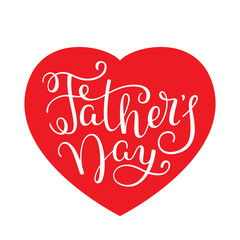 Hand lettering Father's Day. Template for greeting card, poster, banner, print.