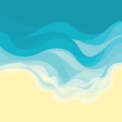 Sandy beach with wave.