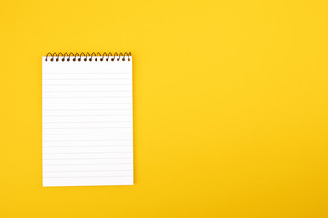 Blank Paper Notepad on Yellow