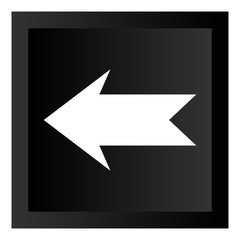 Black Arrow Icon Button Illustration Isolated On White Background