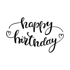 hand lettering happy birthday