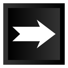 Black Arrow Icon Button Illustration Isolated On White Background