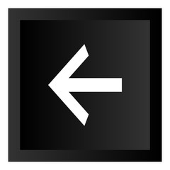 Black Arrow Icon Button Illustration Isolated On White Background