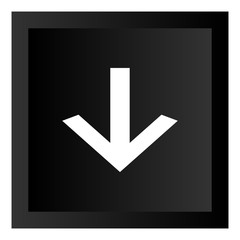 Black Arrow Icon Button Illustration Isolated On White Background