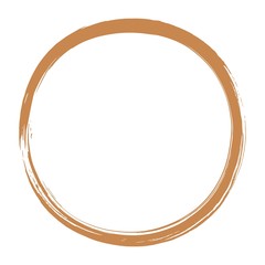 Obraz premium Golden Enso Zen Circle Brush Vector Illustration Ink Vector