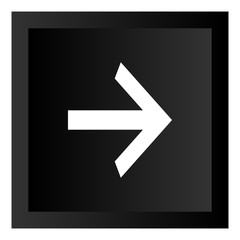 Black Arrow Icon Button Illustration Isolated On White Background