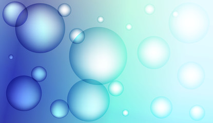 Background with bubbles. Design for your header page, ad, poster, banner. Pastel Gradient Color Vector illustration.