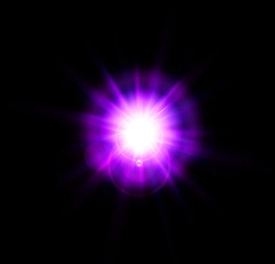 colorful light rays lens flare effect