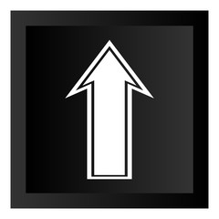 Black Arrow Icon Button Illustration Isolated On White Background