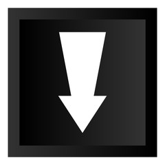 Black Arrow Icon Button Illustration Isolated On White Background