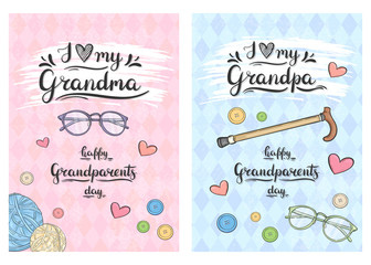 Cards I love ma Grandma, I love my Grandpa