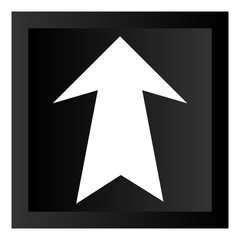 Black Arrow Icon Button Illustration Isolated On White Background