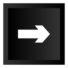 Black Arrow Icon Button Illustration Isolated On White Background