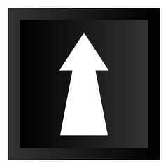 Black Arrow Icon Button Illustration Isolated On White Background