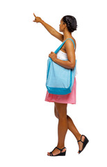 backside view of person. Rear view people collection. Isolated