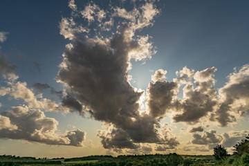 dramatic sky and clouds