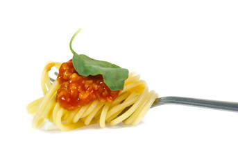 Spaghetti noodles  isolated background