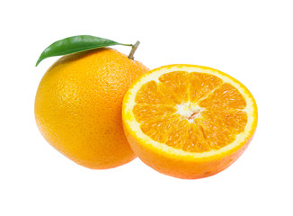 Orange fruit isolated on white background