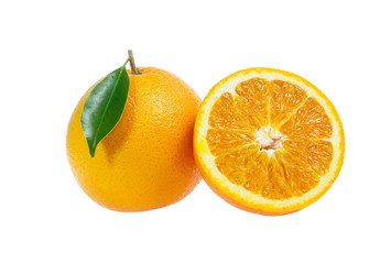 Orange fruit isolated on white background
