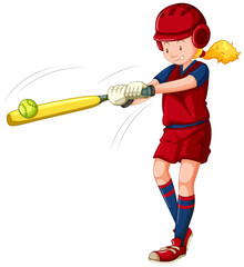 Sports athlete isolated on white