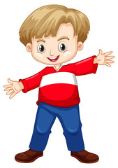 Cute happy smiling child isolated on white background