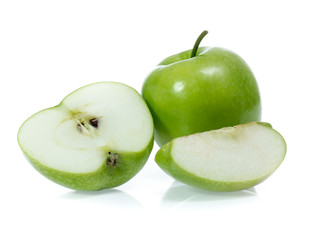 Green apple, isolated on white background