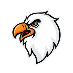 Angry Eagle Mascot, Isolated vector logo illustration