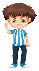 Cute happy smiling child isolated on white background