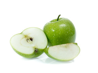 Green apple, isolated on white background
