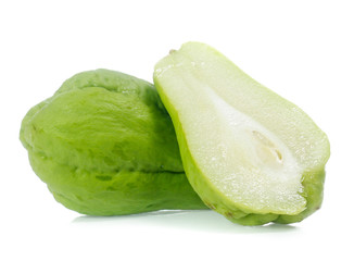 chayote isolated on white