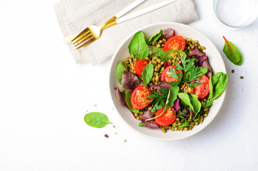 Mung Bean Cherry Tomato Salad, Tasty Vegetarian Food