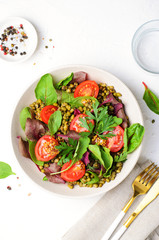 Mung Bean Cherry Tomato Salad, Tasty Vegetarian Food
