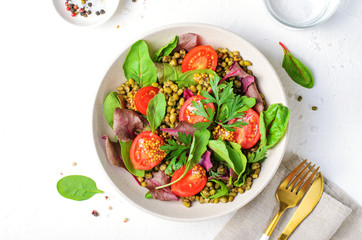 Mung Bean Cherry Tomato Salad, Tasty Vegetarian Food